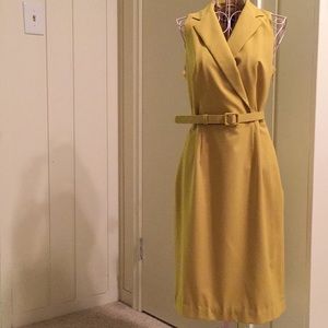 Belted Yellow Dress